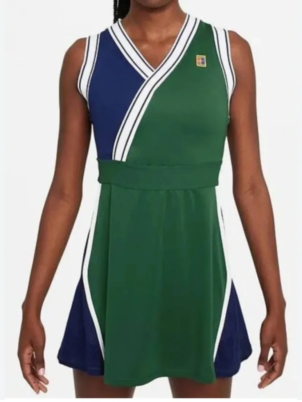 Nike Dress Tennis 2021 Open Court Slam Green Blue M/L - Picture 1 of 4